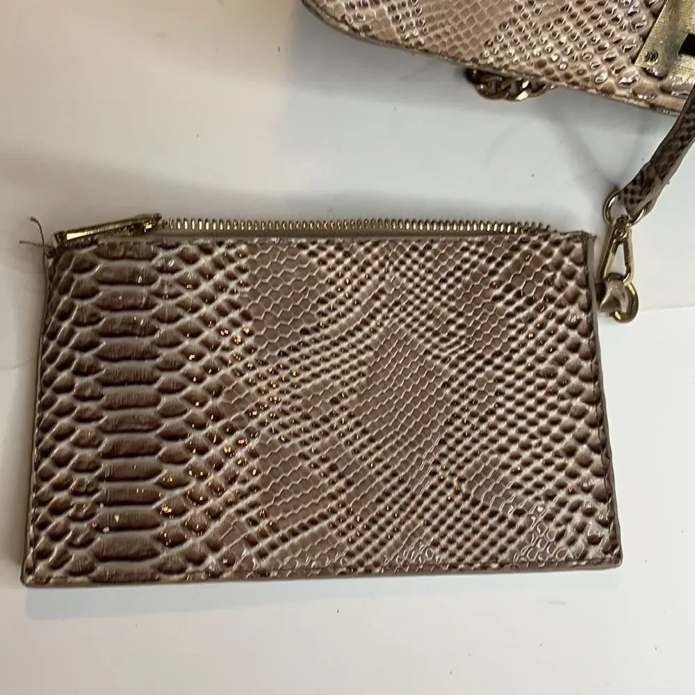 Michael Kors Snakeskin gold chain shoulder bag - Picture 9 of 12
